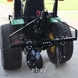 Field Tuff 43 Inch Disc Cultivator Garden Bedder and Hiller For 3 Point Tractor