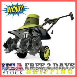 Gas Rototiller Cultivator Tiller with Handle 18-Inch 9 Amp Electric Garden Use