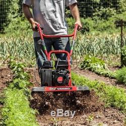 Gas Tiller Cultivator 99cc 4 Cycle Engine Compact Weed Mulch Aerate Garden Soil