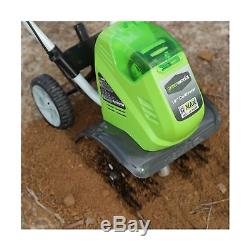 GreenWorks 27062 G-MAX 40V 10-Inch Cordless Cultivator 4Ah Battery and Charge