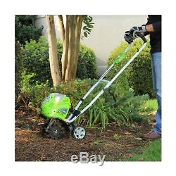 GreenWorks 27062 G-MAX 40V 10-Inch Cordless Cultivator 4Ah Battery and Charge