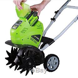 GreenWorks G-MAX 40V 10-inch Cordless Cultivator with Multiple Tools, 27062A New