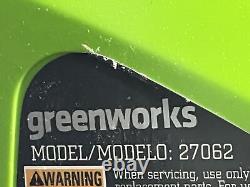 Greenworks 10-Inch 40V Cordless Cultivator 4.0 AH Battery Included Green Used