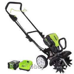 Greenworks 80V 10 Garden Cultivator with 2 AH Battery & Rapid Charger