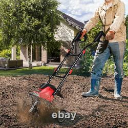 Gymax 14'' 10 Amp Corded Electric Tiller and Cultivator 9'' Tilling Depth Red