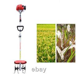 Hand-held Tiller Cultivator Mini Weeding Tilling 42.7CC 2Stroke Gas Power Engine