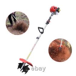 Hand-held Tiller Cultivator Mini Weeding Tilling 42.7CC 2Stroke Gas Power Engine