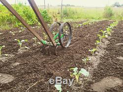 Hoss Tools Double Wheel Hoe Ultimate Vegetable Garden Weeder and Cultivator