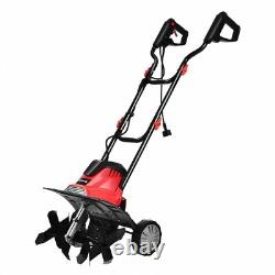 IRONMAX 14-Inch 10 Amp Corded Electric Tiller and Cultivator 9Tilling Depth Red