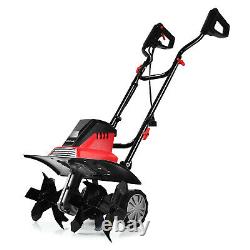 IRONMAX 17 13.5 Amp Corded Electric Tiller and Cultivator 9 Tilling Depth Red
