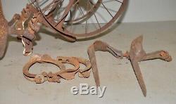 Iron Age double wheel cultivator Planet Jr plow sweep garden tool collectible