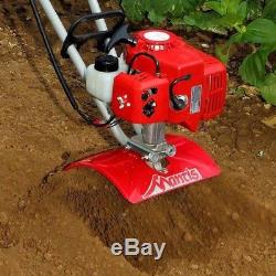 Mantis Tiller Cultivator Gas Oil Mix 2-Cycle 21cc Compact 9 in. Tilling Width