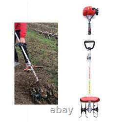 Mini 42.7cc 2 Stroke Tiller Cultivator Gas Powered Rototiller Garden Farm Tiller