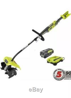 NEW Ryobi ONE+ Cordless LithiumIon Cultivator RY40770 4A Battery & Charger&Tool