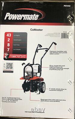 Powermate 43cc Engine 2-Cycle Cultivator with 7 Wheels PCV43 BRAND NEW