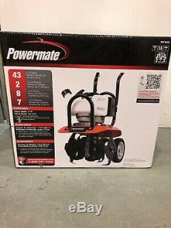 Powermate PCV43 Cultivator 10, 43cc Gas 2-Cycle Adjustable Tilling Fold Handle