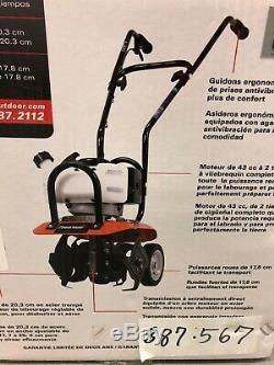 Powermate PCV43 Cultivator 10, 43cc Gas 2-Cycle Adjustable Tilling Fold Handle