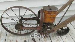 RARE Hudson Garden Farm Cultivator Corn Seeder complete with extras Old paint
