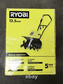 Ryobi Corded Cultivator 13.5 Amp Motor Fold-Down Handle 6 Tines #RYAC701