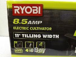 Ryobi Portable Cultivator 11 tilling Width 8.5 Amp Cord lock Foldable Electric