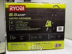 Ryobi Portable Cultivator 11 tilling Width 8.5 Amp Cord lock Foldable Electric