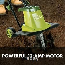 Sun Joe Electric 16-inch Garden Tiller 12-Amp, 3-Position Height Adjustment