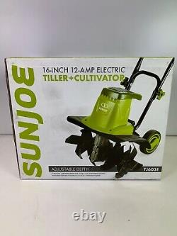 Sun Joe TJ603E 16in. 12Amp Electric Tiller and Cultivator Green