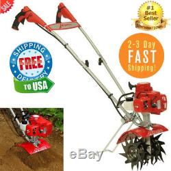 Tiller Cultivator FastStart 2 Cycle Commercial Engine Mantis Garden Yard Soil