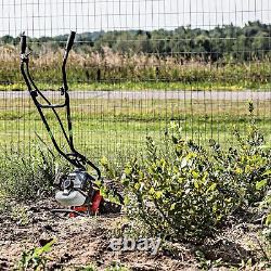 Tiller Cultivator, Powerful 33cc 2-Cycle Viper Engine, Gear Drive Transmission