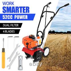 US 2 Stroke 52cc Petrol Cultivator for digging, weed removal, soil cultivation