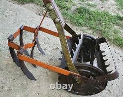 Vintage Antique ROHO Garden Hand Push Cultivator Tiller Weed Plow Vegetable Claw