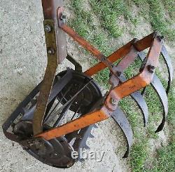 Vintage Antique ROHO Garden Hand Push Cultivator Tiller Weed Plow Vegetable Claw