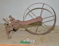Vintage Planet Jr cultivator single wheel garden tool collectible farm early P1