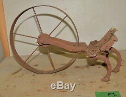 Vintage Planet Jr cultivator single wheel garden tool collectible farm early P1