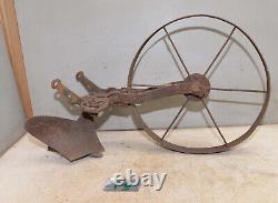 Vintage Planet Jr cultivator single wheel garden tool collectible farm early P6