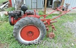 Vintage Standard Twin Garden Tractor with Cultivator, (VBXX)