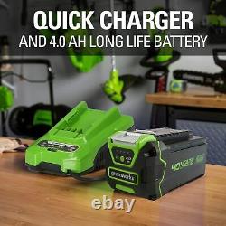 40V Motoculteur/Cultivateur sans fil 4.0Ah Chargeur de batterie inclus Largeur ajustable