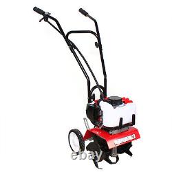 52CC 2Stroke Mini Tiller Cultivateur à essence Rototiller Motorisé Jardin Ferme Tiller US