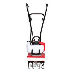 52CC 2Stroke Mini Tiller Cultivateur à essence Rototiller Motorisé Jardin Ferme Tiller US