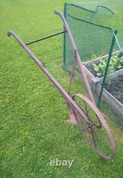 Antique Garden Plow Cultivator Blade Rusted Yard Art Roue En Métal Hudson Mfg