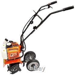 Commercial 2 Cycle Gas Powered Garden Yard Herbe Tiller Cultivator Marche Derrière