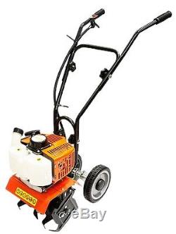Commercial 2 Cycle Gas Powered Garden Yard Herbe Tiller Cultivator Marche Derrière