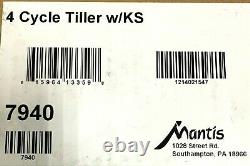 Mantis 4-cycle Tiller + Cultivateur 7940, 25cc, Machine D'entretien De Pelouse Multi-usages, Rouge