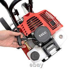 Motoculteur à essence 2 temps 52CC Mini Tiller 6500 tr/min Outil de jardinage pour la culture des plantes CDI