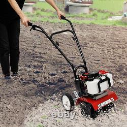 Motoculteur à essence de 2HP 52CC Outil de labour de sol pour jardin et ferme