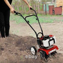 Motoculteur à essence de 2HP 52CC Outil de labourage de sol pour jardin et ferme
