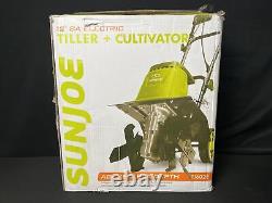 Sun Joe Tj602e 12 8amp Electric Garden Tiller Cultivator Green New Open Box