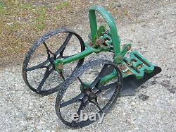 Vintage Antique Planet Jr 2 -roue Garden Push Cultivator Weed Sweep Plow