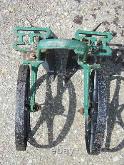 Vintage Antique Planet Jr 2 -roue Garden Push Cultivator Weed Sweep Plow