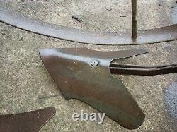 Vintage Walk Behind Garden Topsoil Cultivator Plow Tool & 5 Pièces Jointes! Sympa.